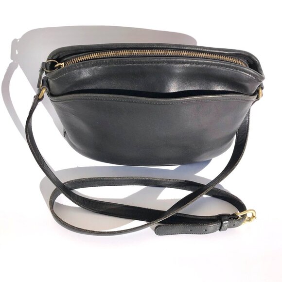 Vintage 90s Coach Anderson 9976 Crossbody Leather Bag Purse Black Shoulder Strap - Picture 4 of 16
